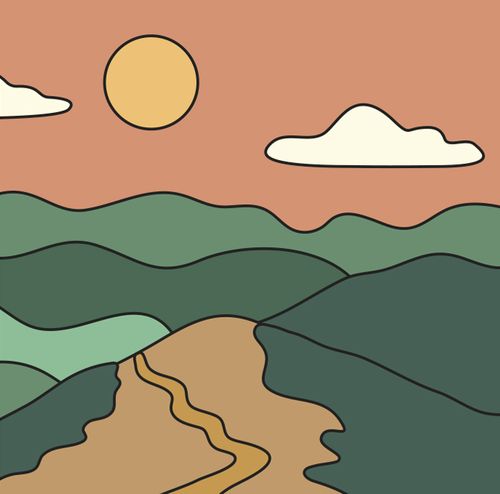 Illustration : Le Mont Lozère - Atelier Tuffery