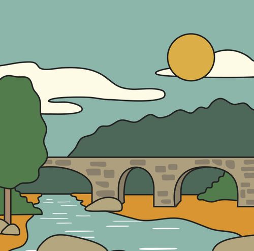 Illustration : Les Cévennes - Atelier Tuffery