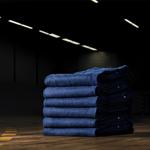 Pile de jeans Montpellier Handball - Atelier TUFFERY