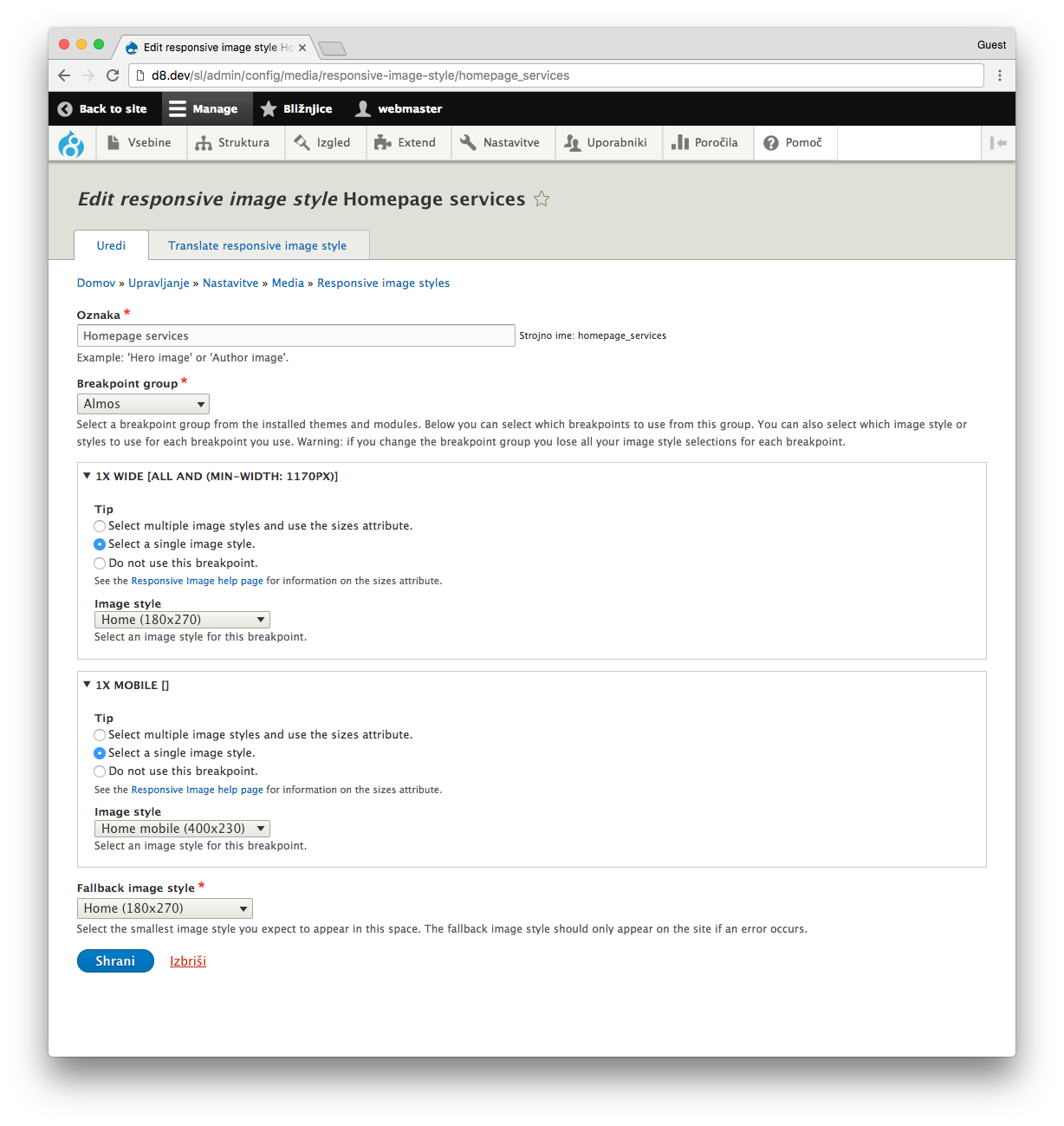 Responsive Images in Drupal 8
