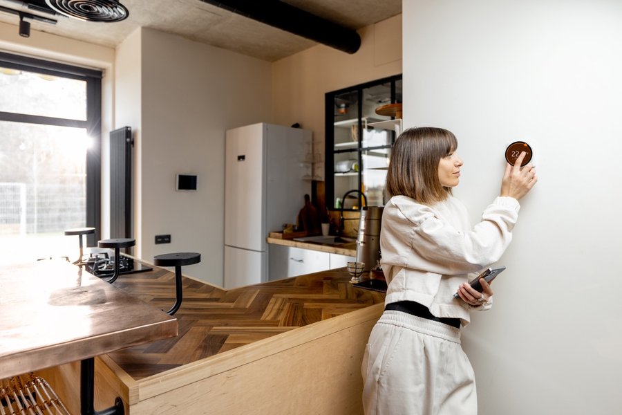 Kitchen in a home
