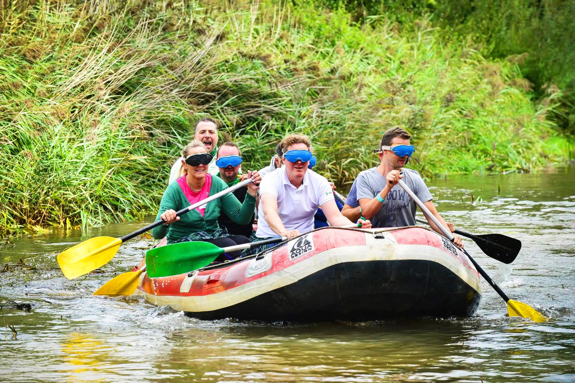 blind raften teambuilding