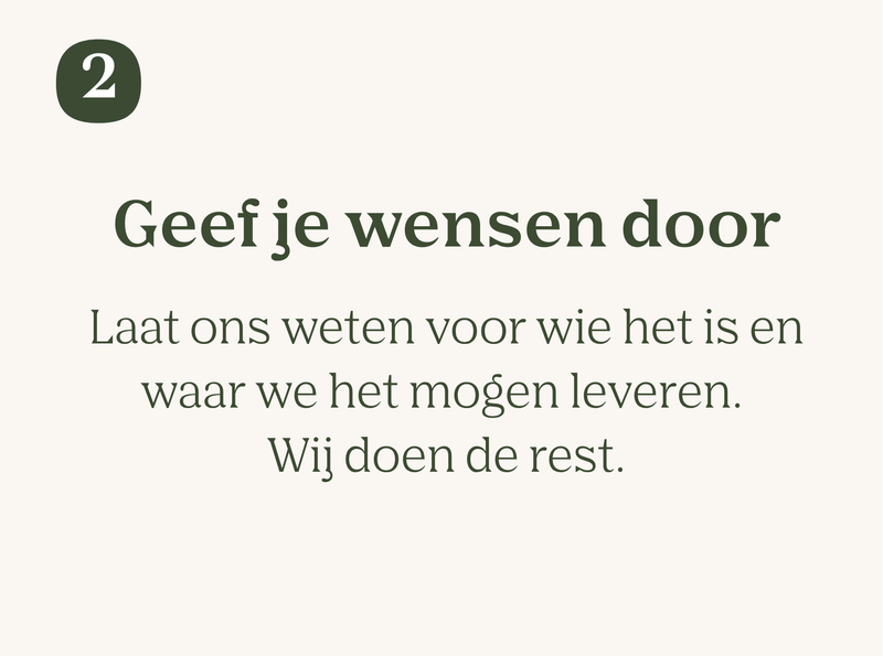 Geef je wensen door