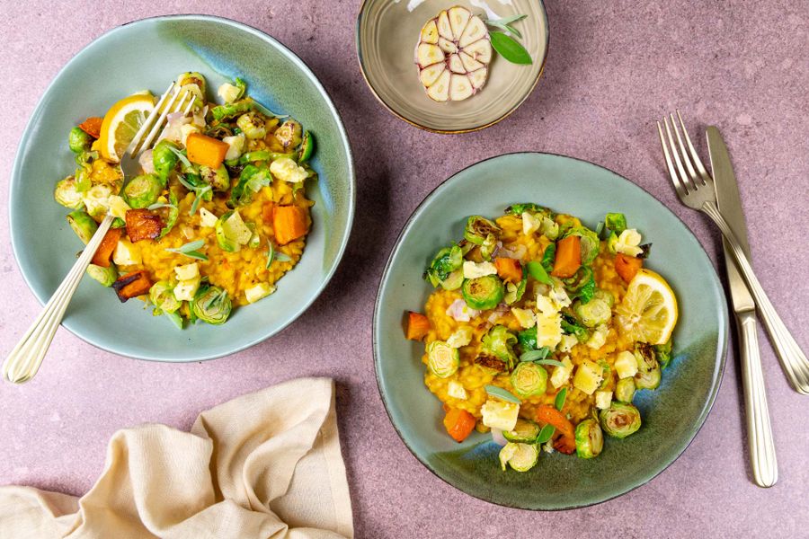 biologische pompoen risotto