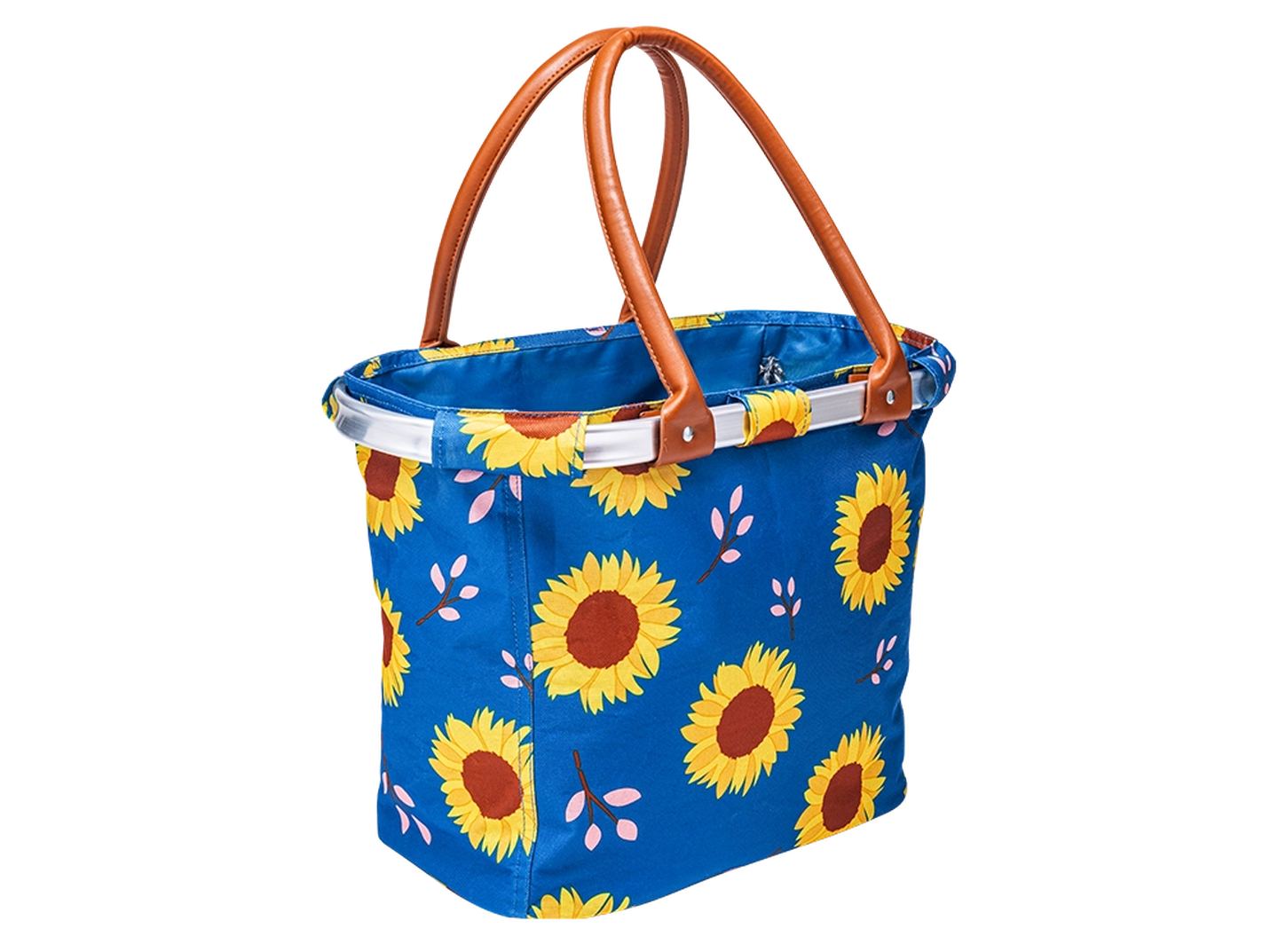 Einkaufskorb „Sonnenblume“ + Gratis-Einkaufstasche