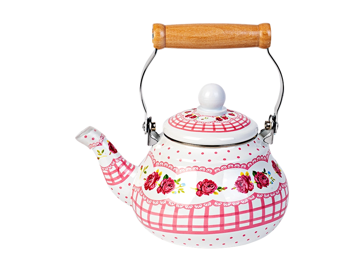 Emaille-Wasserkessel "Rosenzauber" 1,3 L