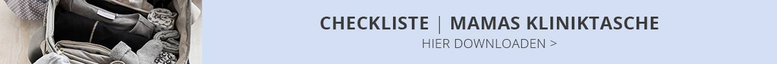 Checkliste Mamas Kliniktasche