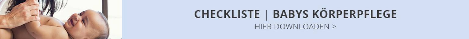 Checkliste Babys Körperpflege