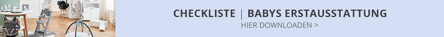 Checkliste Babys Erstausstattung