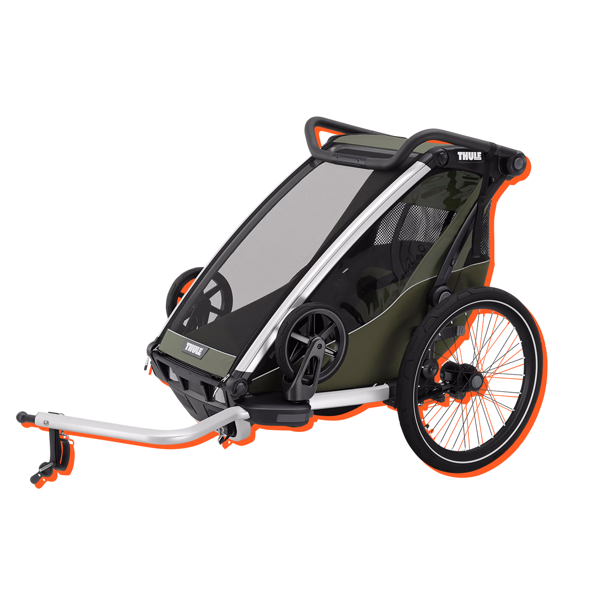 Thule Chariot Lite2 Fahrradanhänger vintage green.
