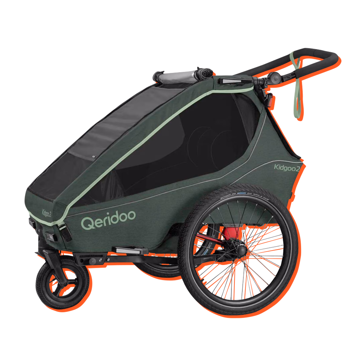 Fahrradanhänger Kidgoo 2 forest green