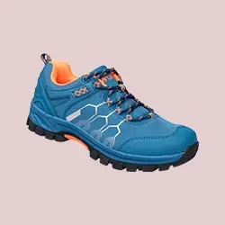 Softshell-Trekkingschuh unisex, wasserabweisend blau/orange