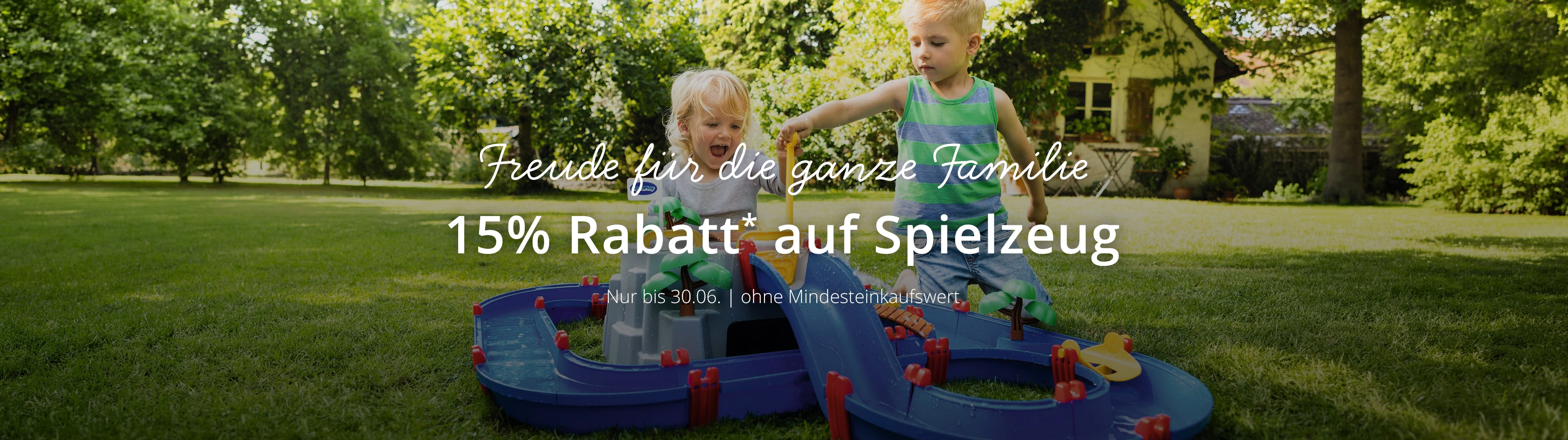 Freude für die ganze Familie. 15% Rabatt* auf Spielzeug