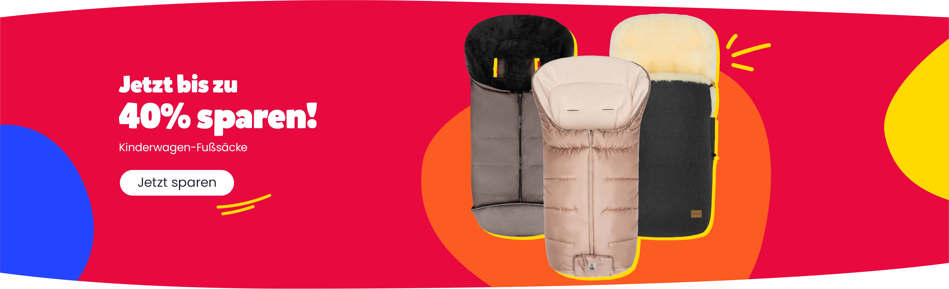 Jetzt bis zu 40% sparen! Kinderwagen-Fusssäcke