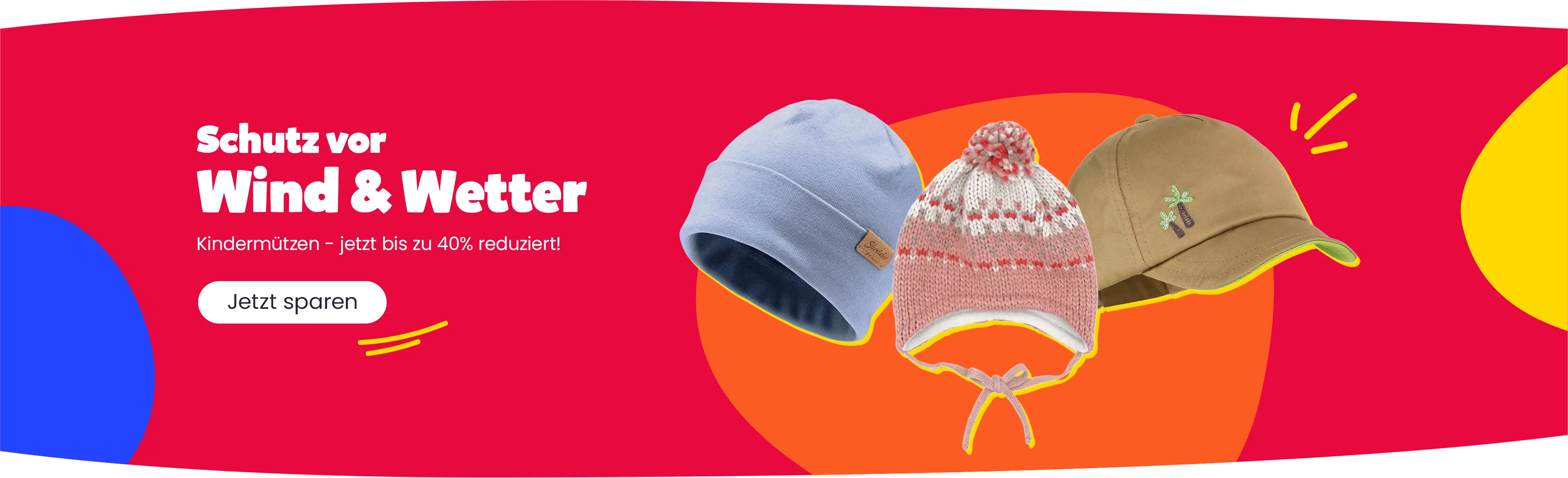 Schutz vor Wind & Wetter. Kindermützen - jetzt bis zu 40% reduziert!