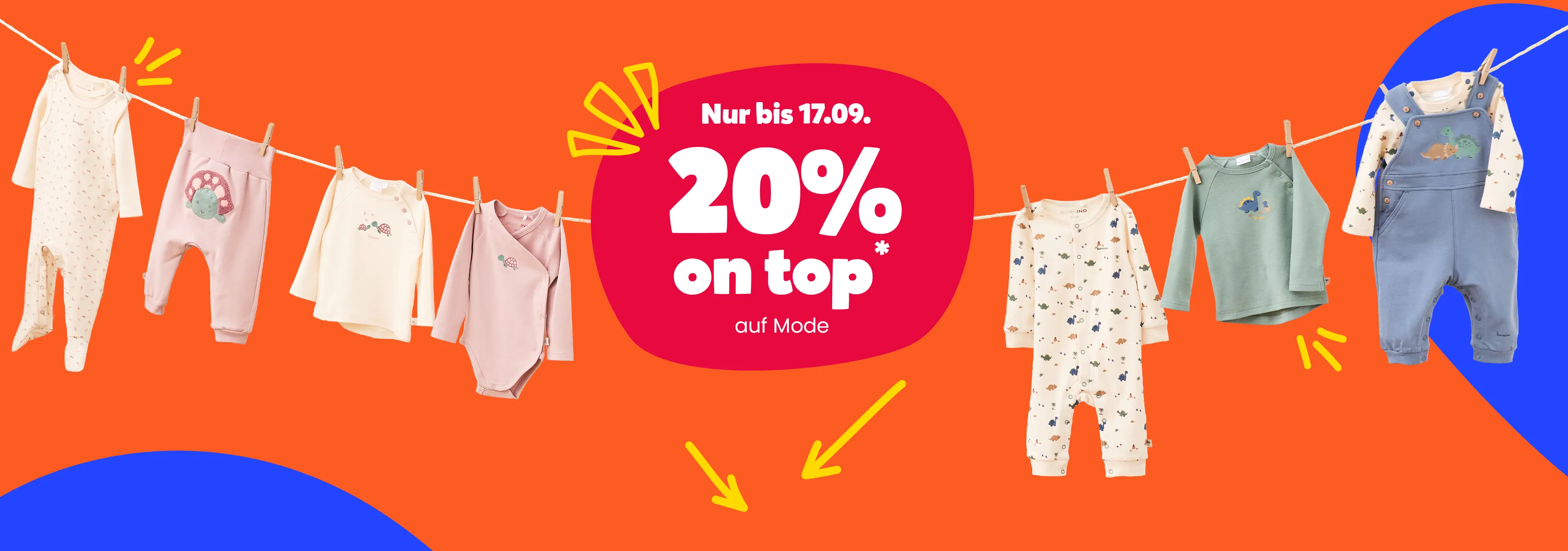 Nur bis 17.09. 20% on top* auf Mode