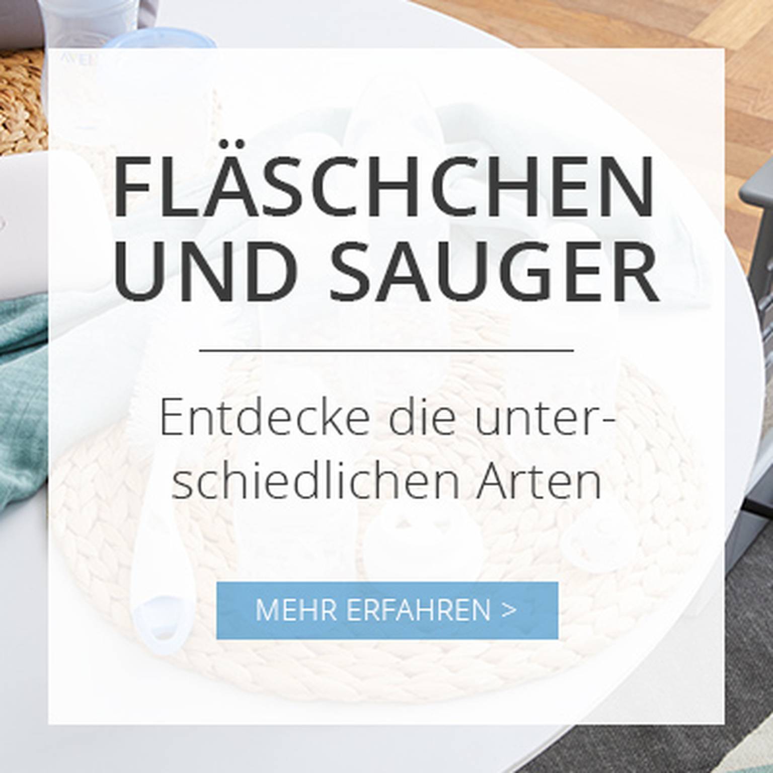 Fläschchen und Sauger