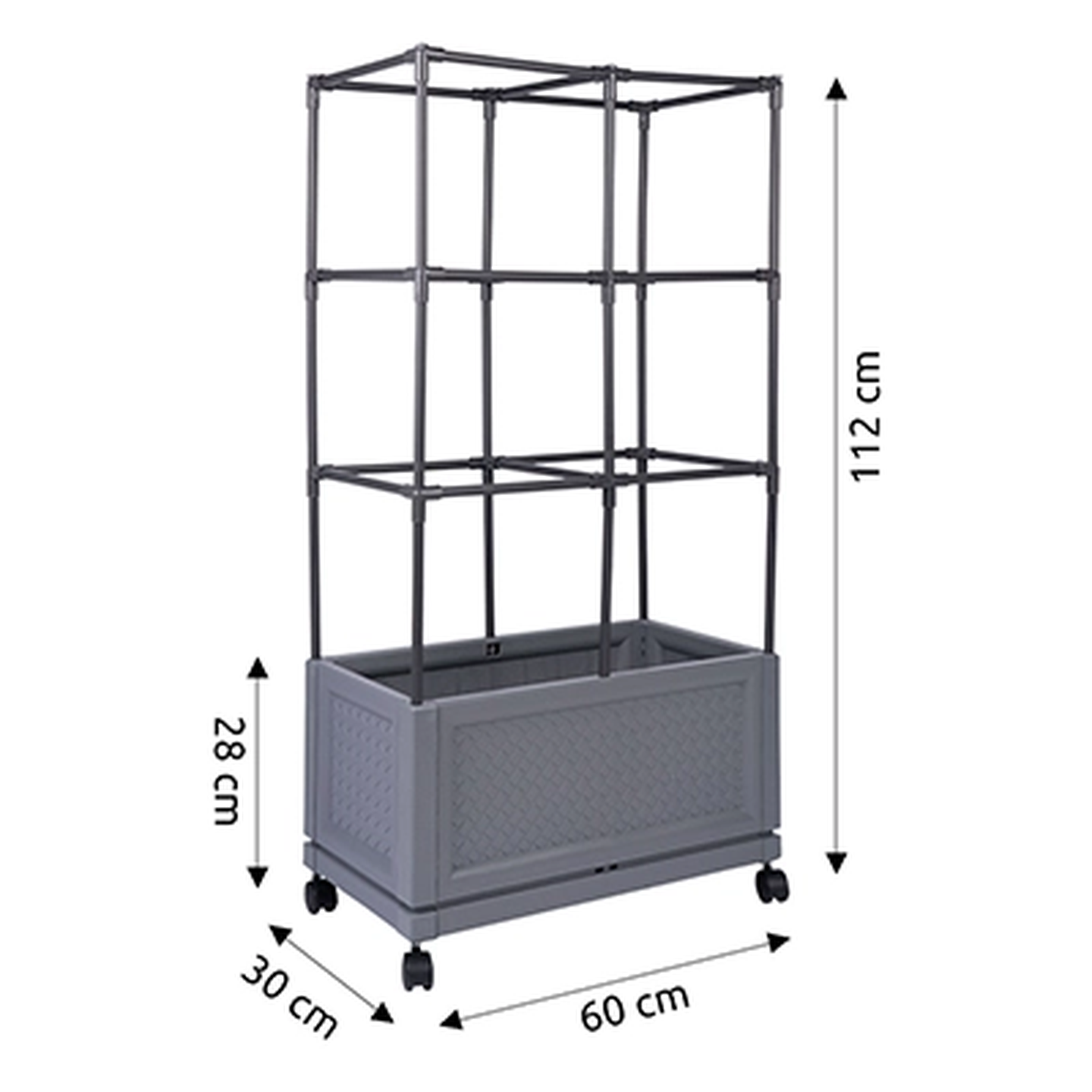 Abmessungen Pflanzturm 112x60x30cm