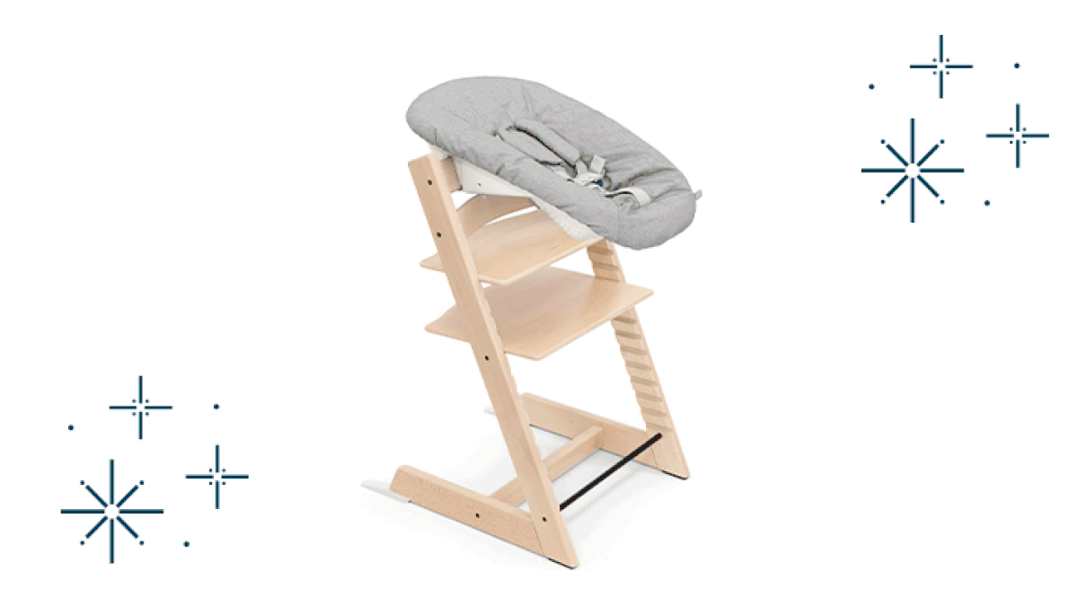 Stokke Hochstuhl und Stokke Babybett