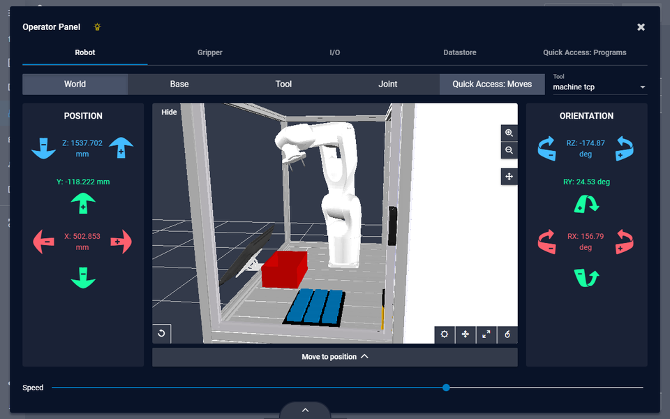 Abbildung Software-Oberfläche und Video-Symbol des Operator Panels