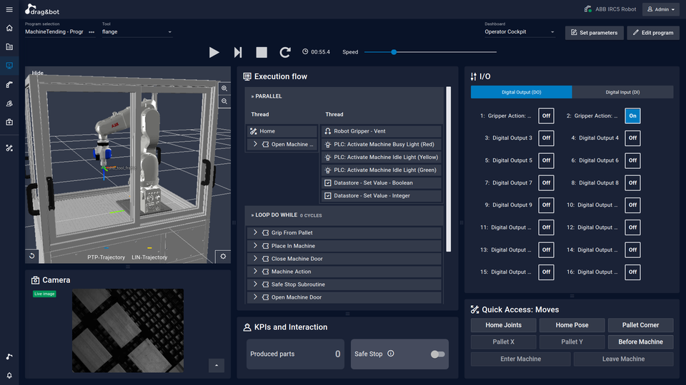 Robot Simulator software interface