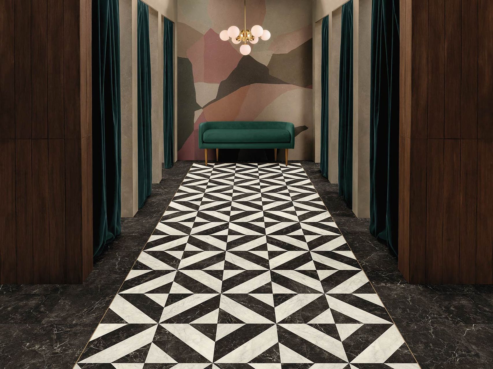 Nero Classic Marble AR0SCA20 Commercial LVT Flooring from the Amtico