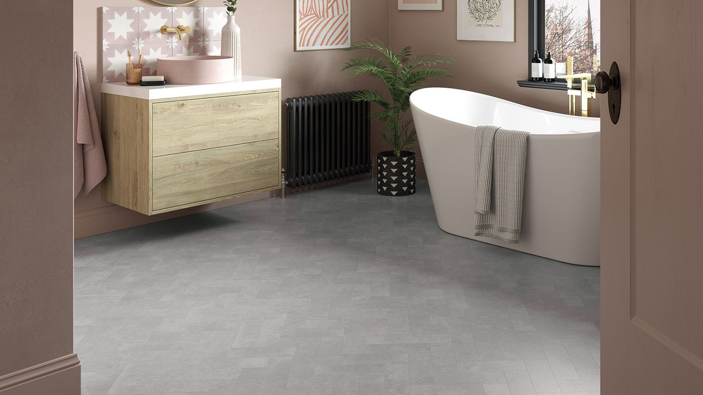 Amtico Spacia Sea SS5S2631 in a modern bathroom