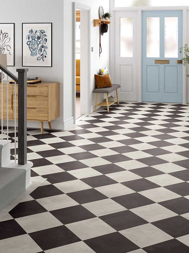 Amtico Spacia White Marble and Black Marble