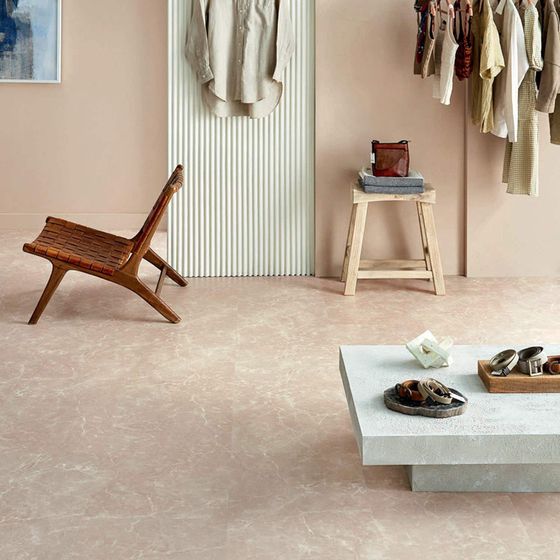 Retail space featuring Amtico Rosa Classic Marble flooring in a Broken Bond pattern