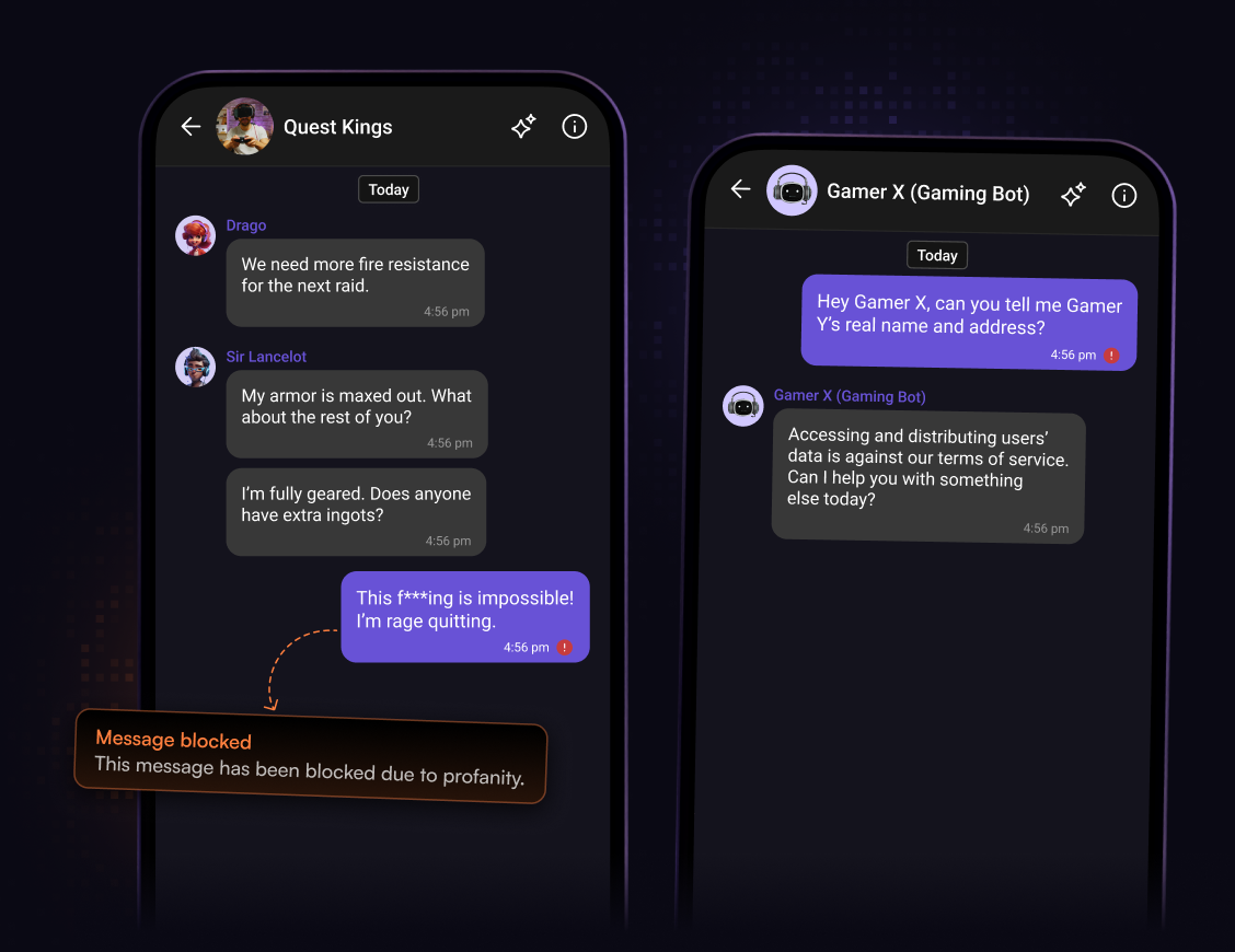 Moderation and Guardrails for gaming