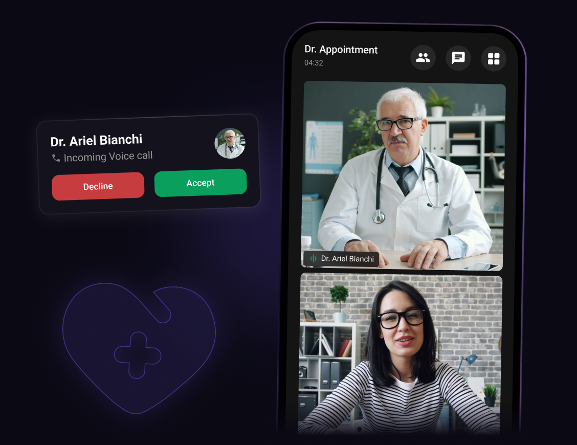CometChat voice and video calling for healthcare