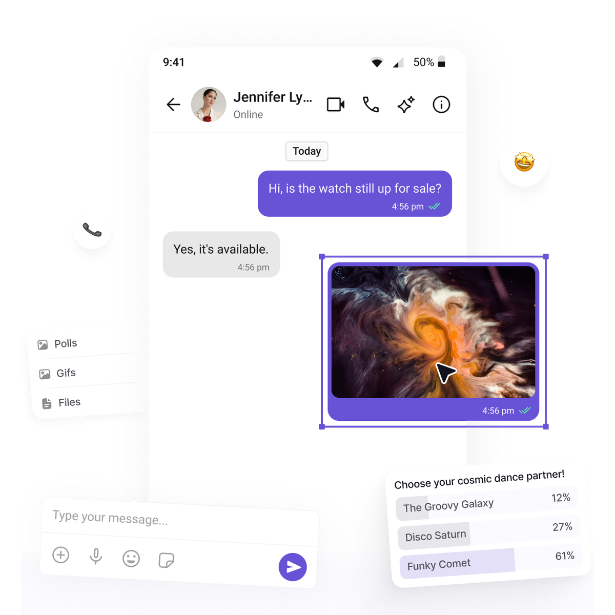 Chat interface built using the flutter chat ui kit