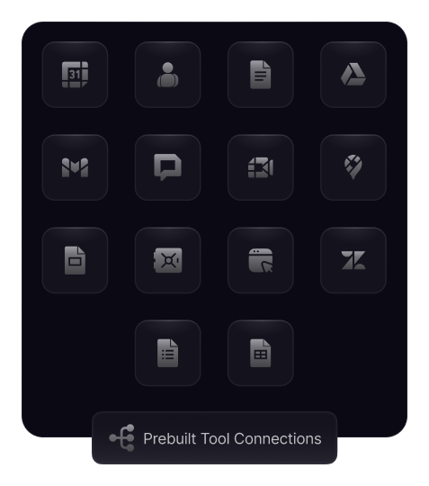 Prebuilt Tool Connections