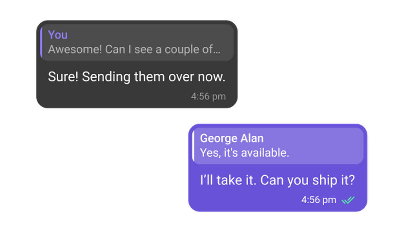 CometChat chat UI Kit quoted replies