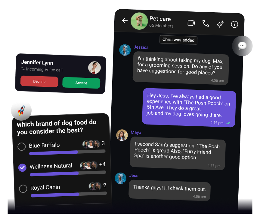 In-app chat