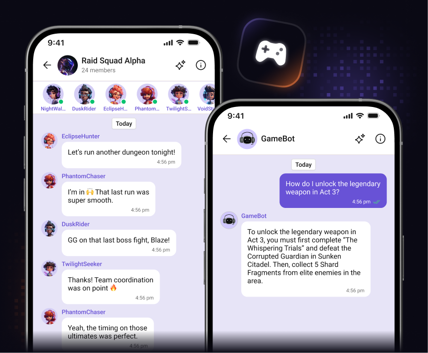 Gaming chat calling and AI agents