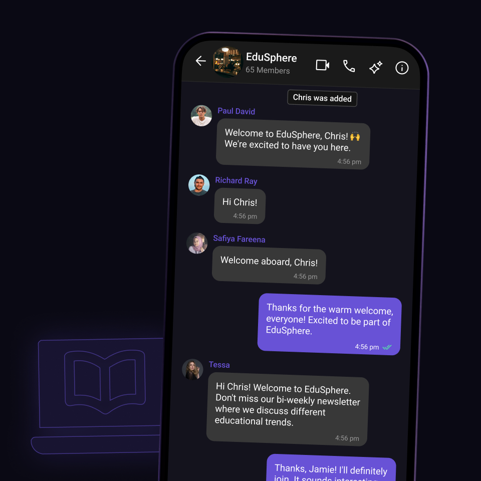 Edtech in-app chat