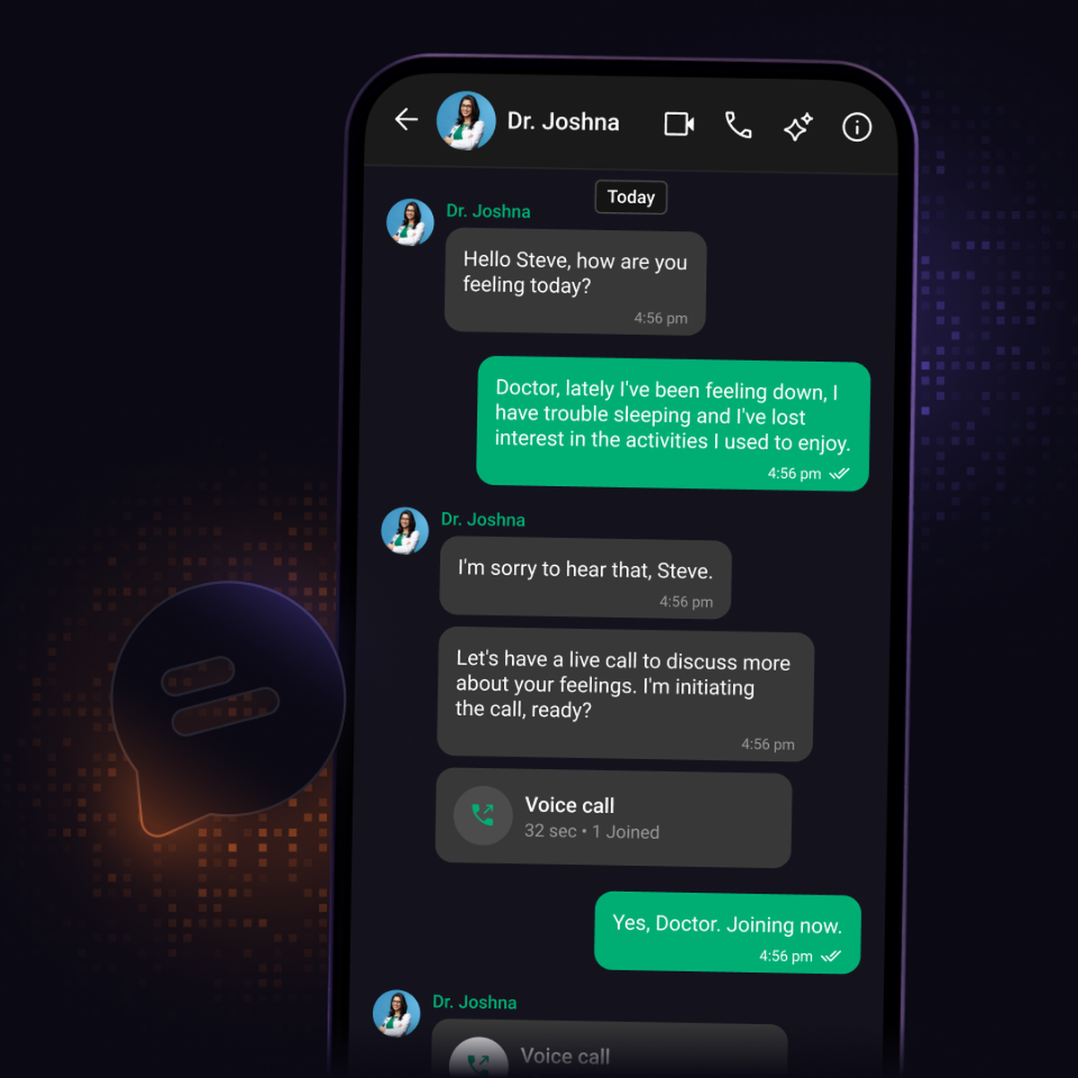 HIPAA compliant chat and messaging for telehealth