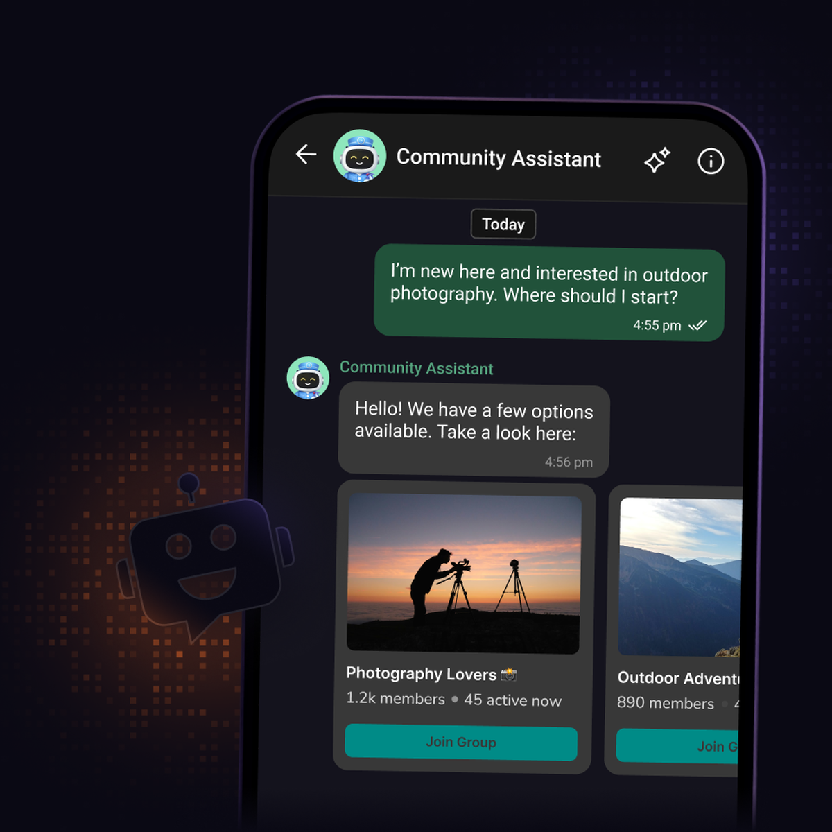 AI agents for social communities