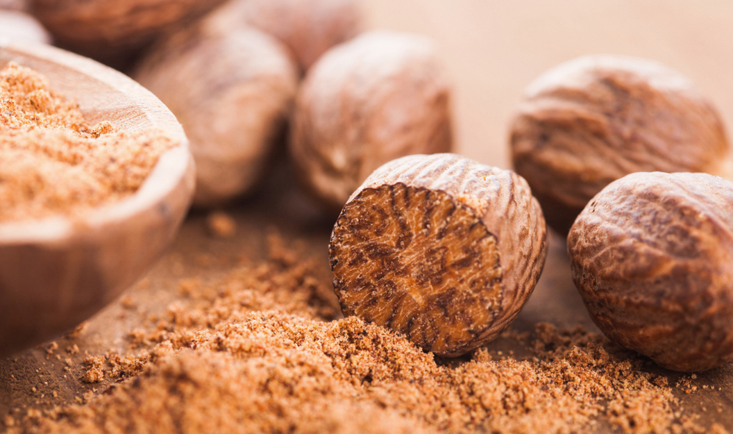 Die Muskatnuss als typisches Gewürz eines warmen Aromas