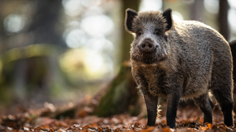 Ein Wildschwein, das wie Hausschweine von der Afrikanischen Schweinepest gefährdet ist.