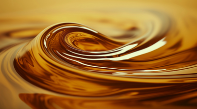 Nahaufnahme von flüssigem, goldbraunem Honig