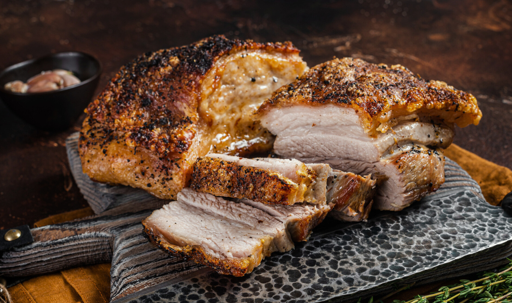 Braten mit knuspriger Kruste, bei denen Schwartenritzmesser helfen