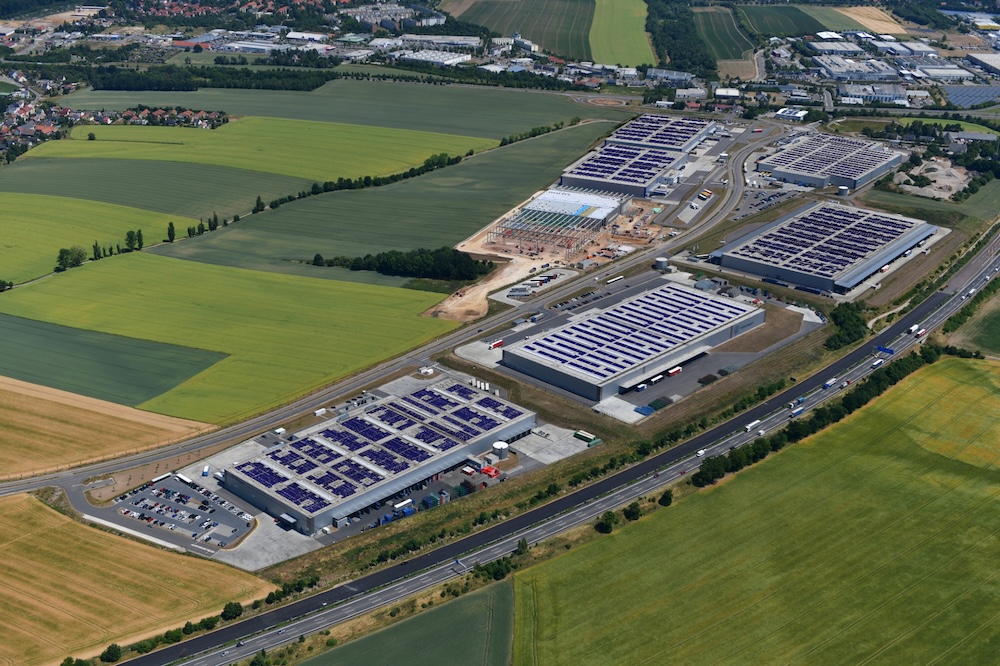 Der Logistikpark Meerane mit PV-Vollbelegung