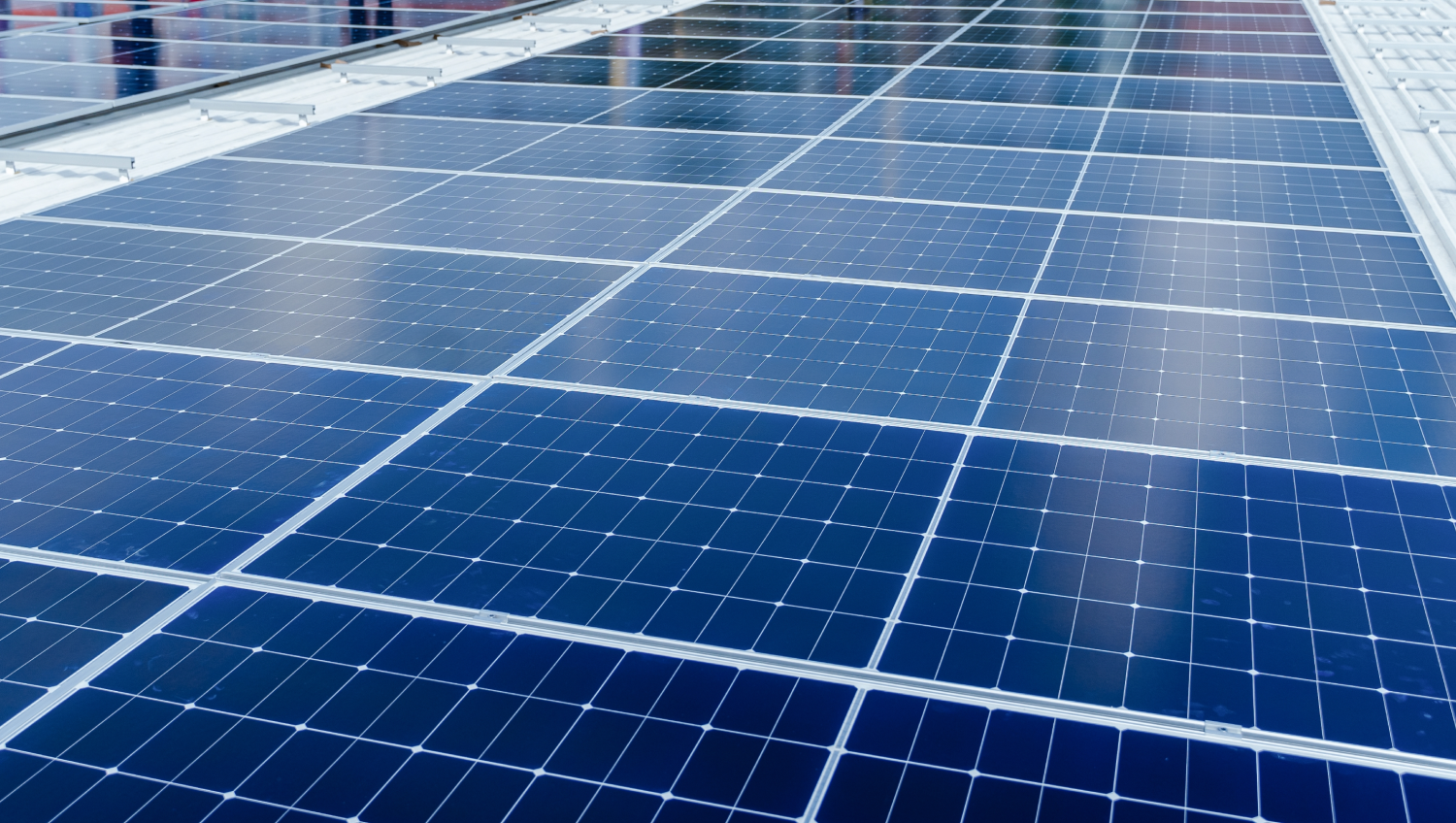 Solarmodule auf einem Industriedach