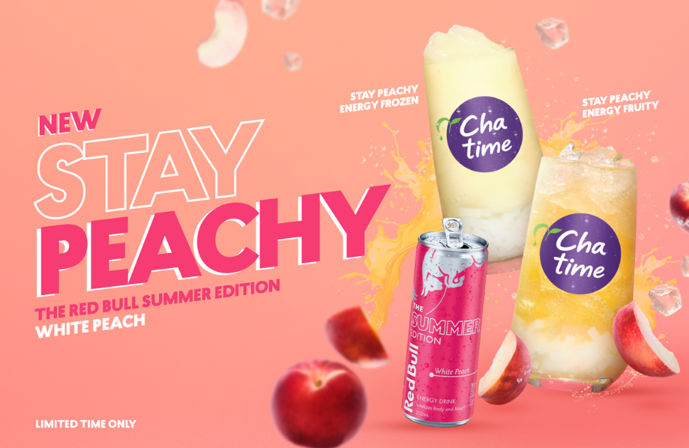 Chatime Stay Peachy With Red Bull 🍑⚡