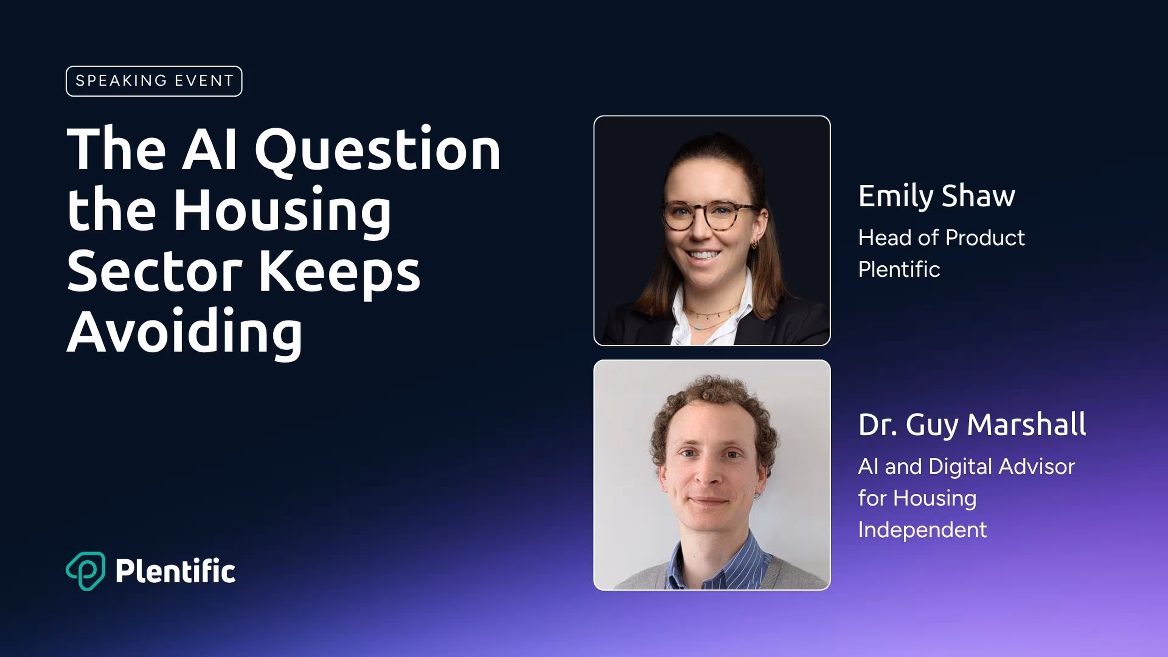 the ai question iin hoiusing emily guy speaking session og