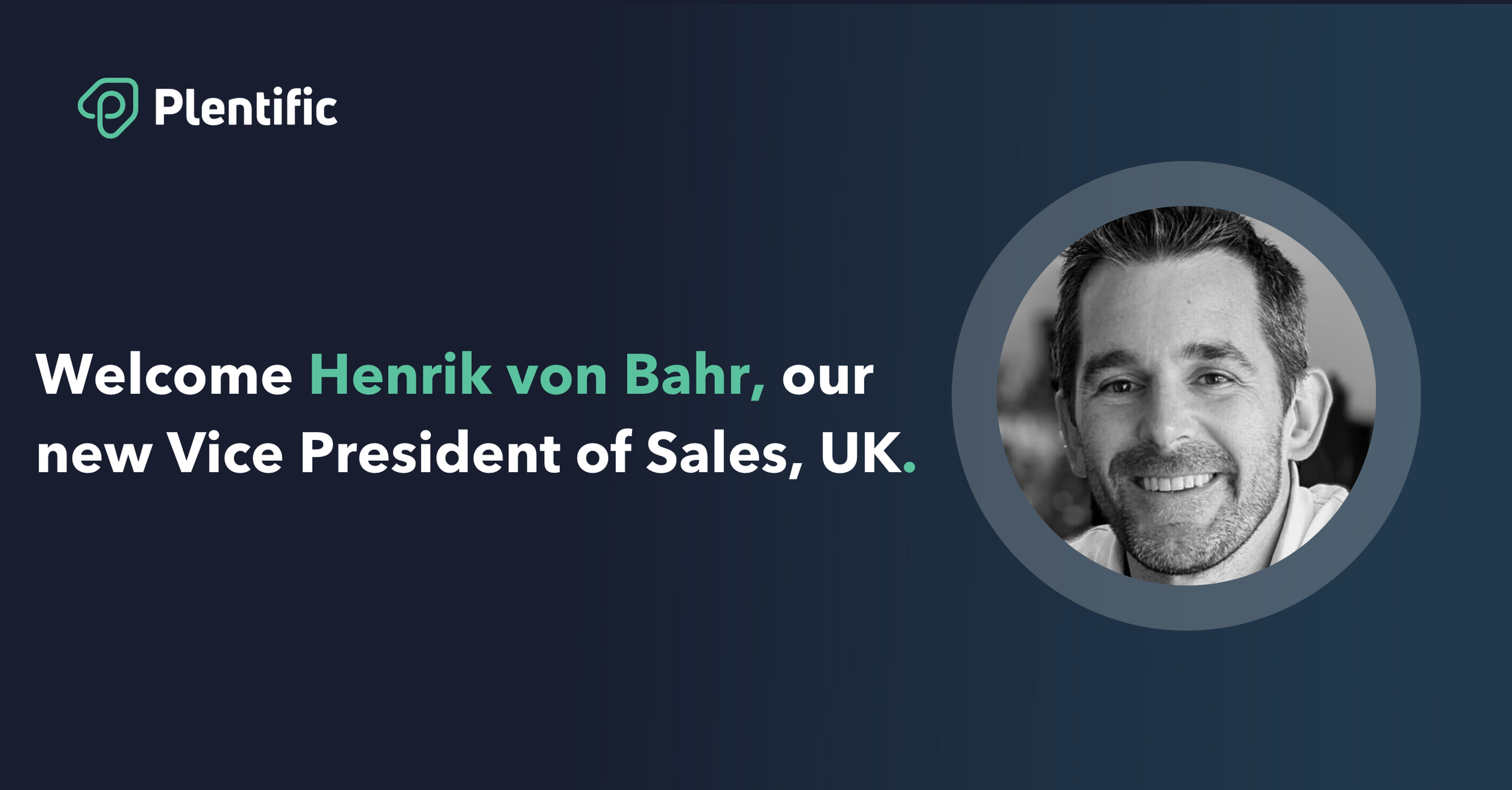 Henrik von Bahr joins Plentific as Vice President of Sales, UK