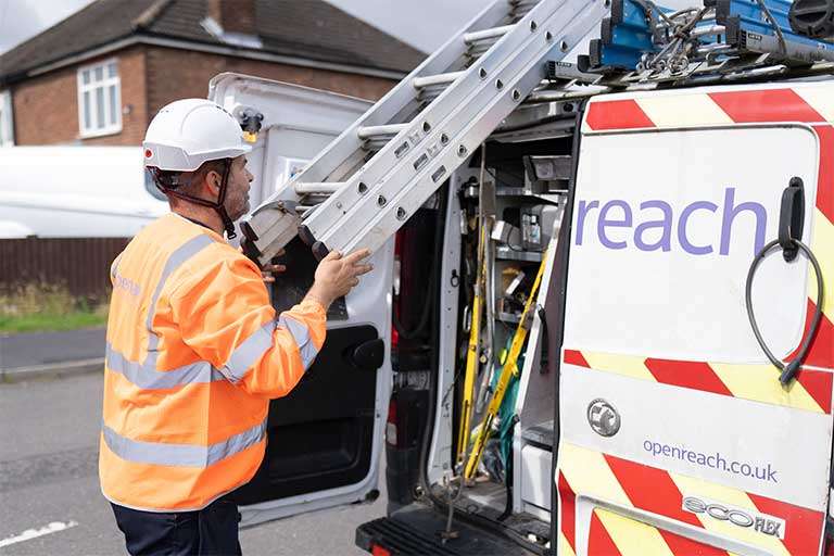 Arco Openreach van, representing industrial and fieldwork mobility solutions.