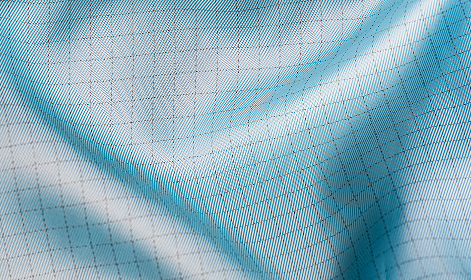 Antistatic fabric sample representing Alsico’s cleanroom solutions.